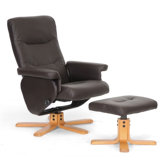Baxton Studio Oliver Recliner with Ottoman