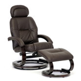 Baxton Studio Worland Modern Ergonomic Recliner and Ottoman
