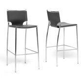 Baxton Studio Montclare Bonded Leather Modern Barstool (Set of 2)