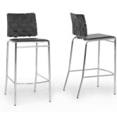 Baxton Studio Vittoria Bonded Leather Modern Barstool (Set of 2)