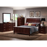 Baxton Studio Sleigh 5 Piece Bedroom Collection