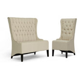 Baxton Studio Vincent  Loveseat Bench and Chair Set