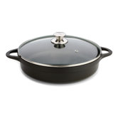 Non-Stick Cast Aluminium Short Induction Casserole in Black
