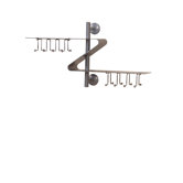 Wandgarderobe mit 8 Doppelkleiderhaken