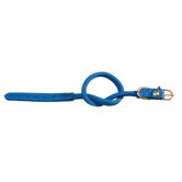Fashion Tubular Leather Dog Collar in Blue
