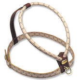 Elegance Dog Harness with Embossed Monogram in Ecru