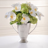 Orchid and Snowball Urn