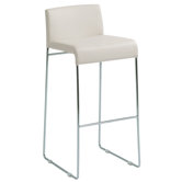 Nina Nauga Counter Stool in White
