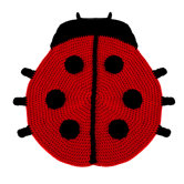 Crochet Lady Bug Kids Rug