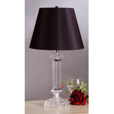 Battersby Accent Lamp with Charlotte Shade in Satin Nickel