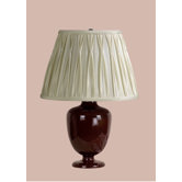Madeleine Table Lamp with Classic Pinched Pleat Shade in Brown