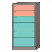 Eye-Level High Standard Cabinet with 6 Drawers: 30" W x 28 1/4" D x 59 1/4" H