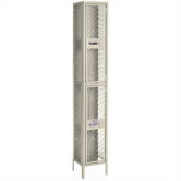 Expanded Metal Locker - Double Tier - 1 Section - 15" Wide (Unassembled)
