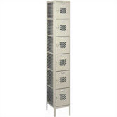 Expanded Metal Locker - Six Tiers - 1 Section (Unassembled)