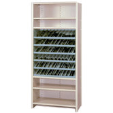Six Shelf Unit: 37 1/4" H x 34 1/4" W x 17" D
