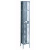 All-Welded Expanded Metal Lockers - Single Tier - 3 Sections