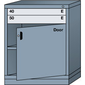 Mid-Range Standard Cabinet with Drawer Over Door: 30" W x 28 1/4" D x 37 3/16" H