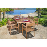 Amazonia Teak 9 Piece Dining Set