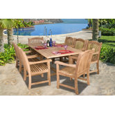 Amazonia Teak  9 Piece Dining Set
