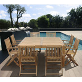 Amazonia Teak Cleveland 9 Piece Dining Set