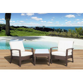 Atlantic Java 3 Piece Seating Group with Cushion