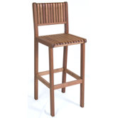 Amazonia Nottingham Eucalyptus Barstool in Light Brown