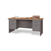 Pronto Contemporary Double Pedestal Credenza
