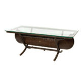 Chatham Run Canoe Cocktail Table with Glass Top