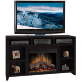 Urban Loft 62" TV Stand with Electric LED Fireplace