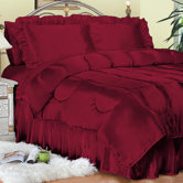Charmeuse Satin Comforter Set in Red