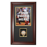 Vertical Photo and Baseball Shadow Box Display