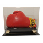 Horizontal Single Glove with Gold Risers Display Case