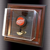 Single Puck "Case-Up" Display in Brown