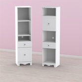 Pixel Tall Bookcase Tower in White