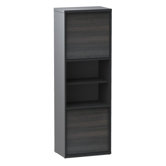 Sereni-T Two Door Bookcase in Black Satin/Ebony