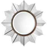 Eva Wall Mirror in Distressed Aged Bronze