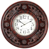 Paxton Wall Clock in Distressed Aged Merlot