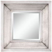 28" x 28" Garner Mirror in Distressed Silver