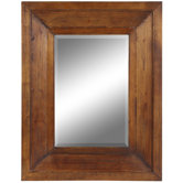Canon Mirror in Distressed Natural Rustic Wood
