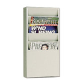 5 Pocket Literature Display Rack, 9-1/8"x3/4"x10-5/8", Putty