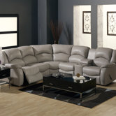 Dane Leather Reclining Sectional