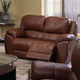 Benson Leather Reclining Loveseat