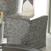 Bedminister Scroll Tissue Holder in Flint Grey
