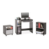 Computer Desk Set with Mobile File and Bookcase