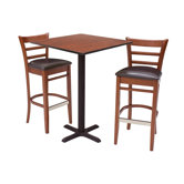 Zoe Stools and Square Caf&eacute; Table