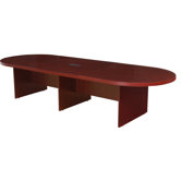 Legacy Modular Mahogany Laminate Conference Table with Center Grommets