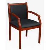 Regent Wood and Fabric Guest Side Chair
