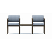 Lenox Two Chairs with Connecting Center Table