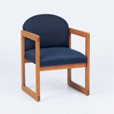 Classic Guest Chair With Armless Sled Base