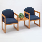 Classic Two Chairs with Connecting Center Table